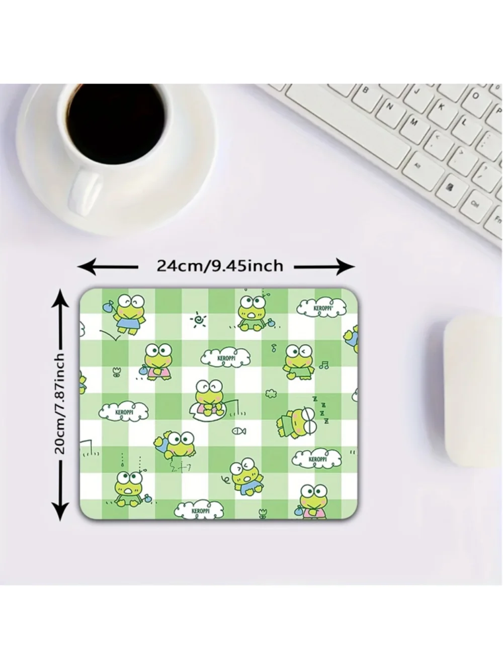 #KP-286 Keroppi Checkered Mouse Pad One Size